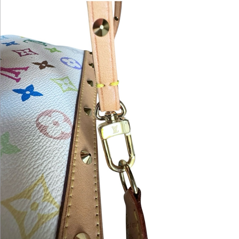 💞VINTAGE LOUIS VUITTON x MURAKAMI 1st-Gen White Multicolor Monogram Pochette🌈 - Picture 12 of 15